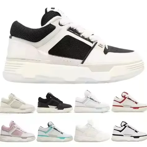 2023 New Designer Luxury Shoes Black White Men Fashion Leather Rubber Casual Shoes Designer Trainer Amiry Shoes Men