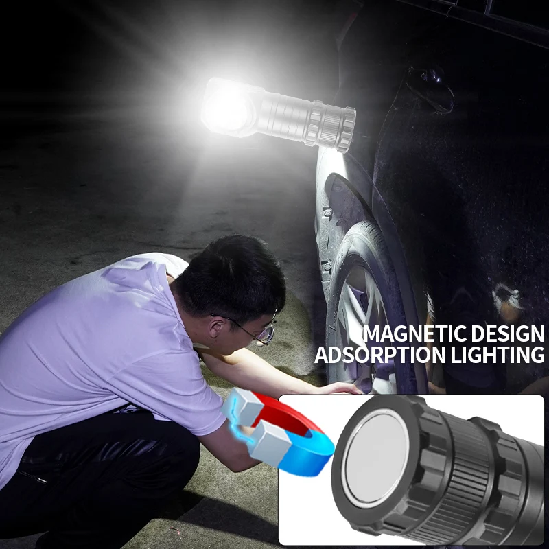 1200lumen 3*xhp35+ 3*red led  180 Adjustable magnet  18650 battery type-c ABS  Head Torch Waterproof for Camping Hiking Headlamp