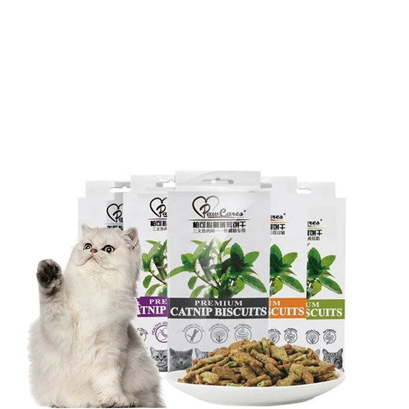 
2021 cat molar biscuits 80g 100g small fish cookies mint flavored pet cat biscuits pet food snack 