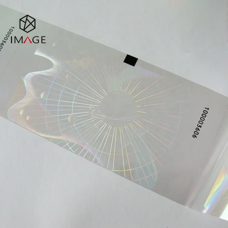 Rolled Custom Transparent Holographic Ribbon for PVC Card Printers