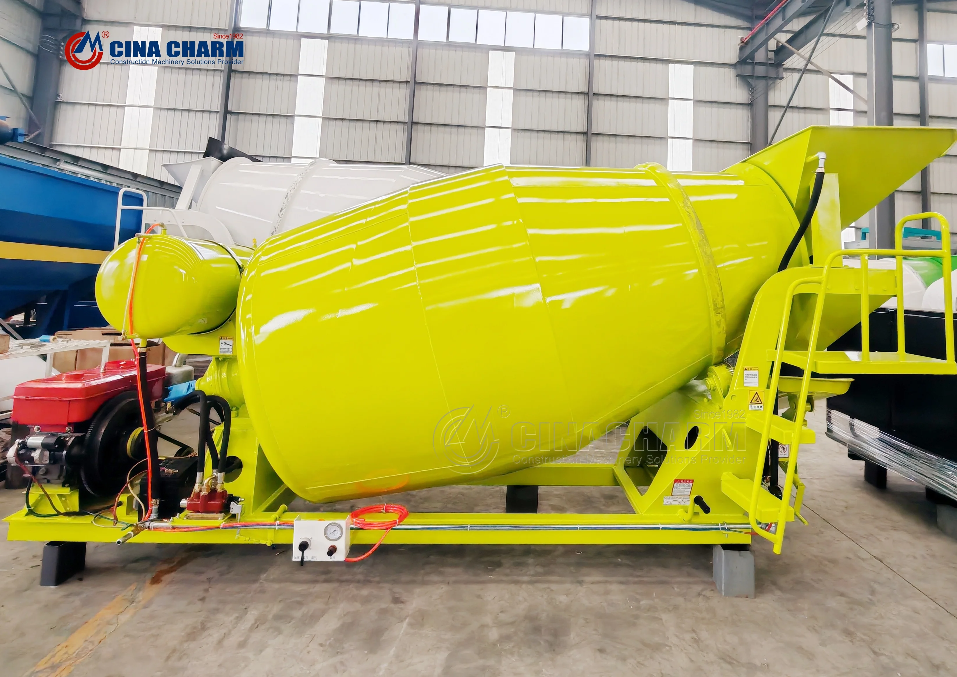 Hot selling 5cbm concrete mixing trailer concrete mixer truck ready mix concrete mixer truck price