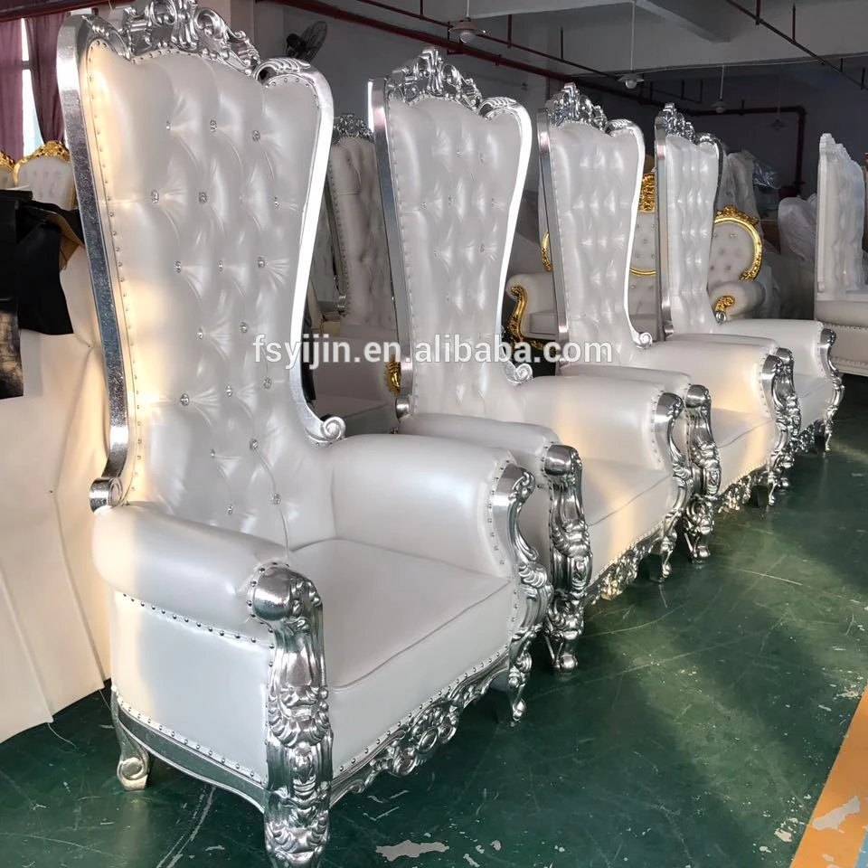 Wholesale High Back Elegant Luxury Royal King Throne Wedding Chairs