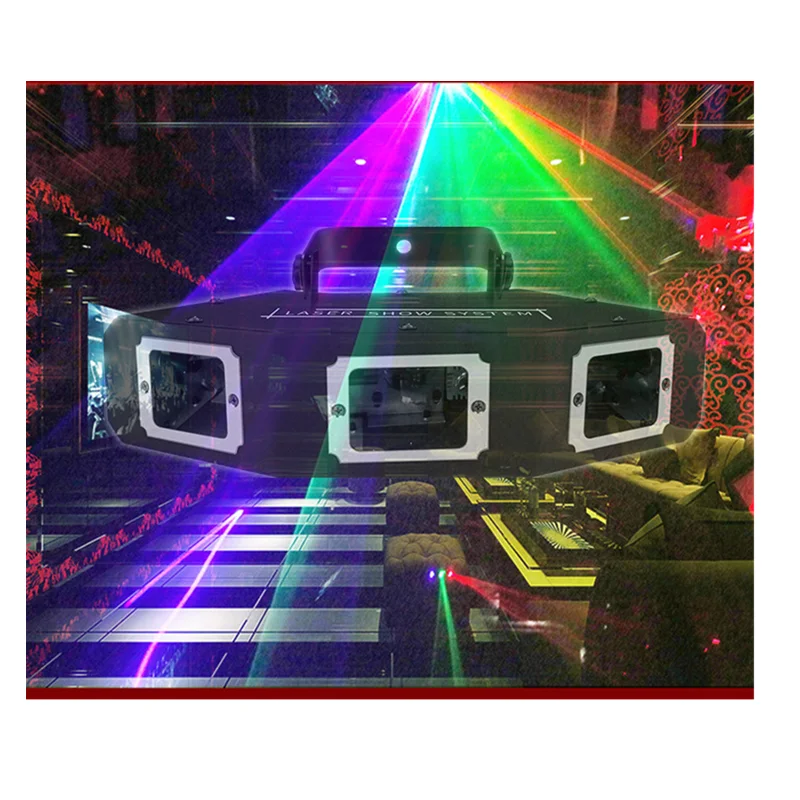Новинка 2022 г. диджейская Ночная Клубная лампа RGB с 3 глазами и отверстиями