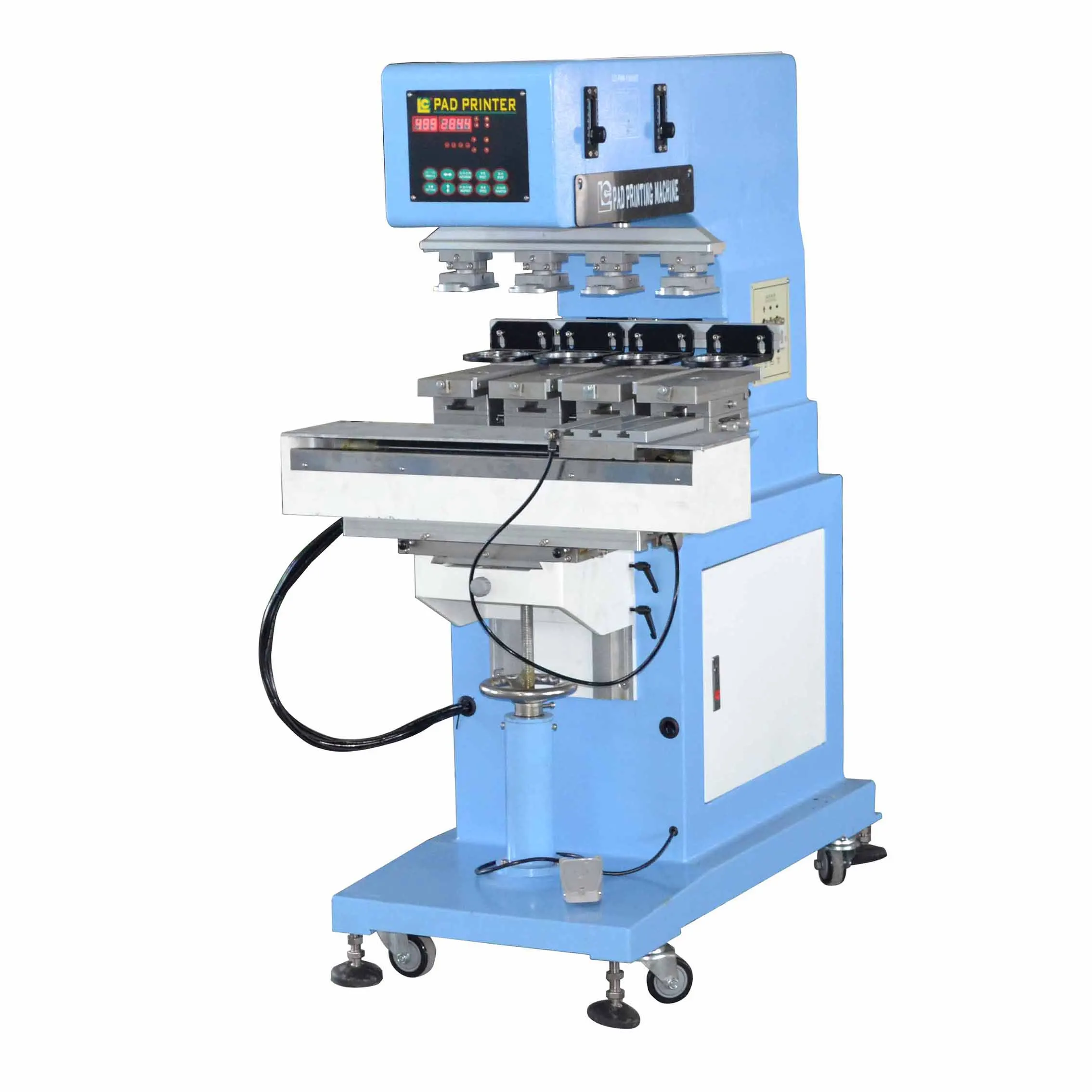 LC 4color ink cup pad printing machinery pad printer tampo for SD card toys promotion item golf ball mouse pen bottle