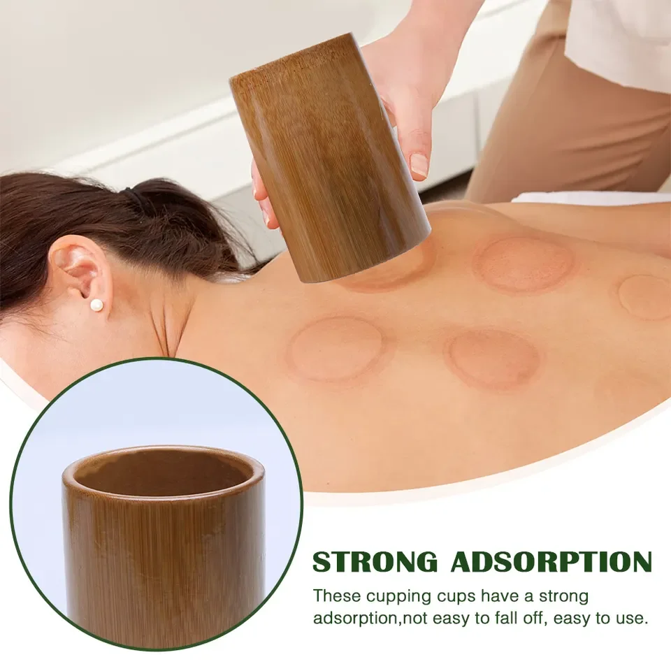 Aihao Brand 2024 Hot Product DropShipping 6cm Size 5PCS Hijama Cups Wholesale Bamboo Jar Cupping