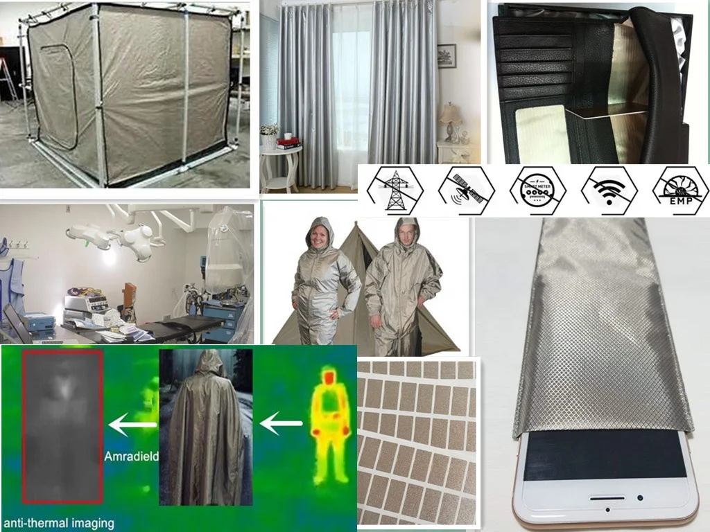 RFID Bocking FabricVEMI RFID Shielding Anti Radiation Radiowave Microwave Electromagnetic Fields Faraday Conductive Fabric