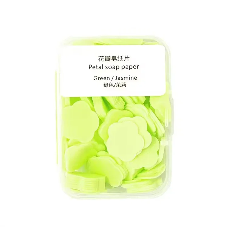 Wholesale Price 100 Pcs Mini Paper Soap Travel Supplies Disposable Hand Soap Paper Petal Paper Soap Sheets