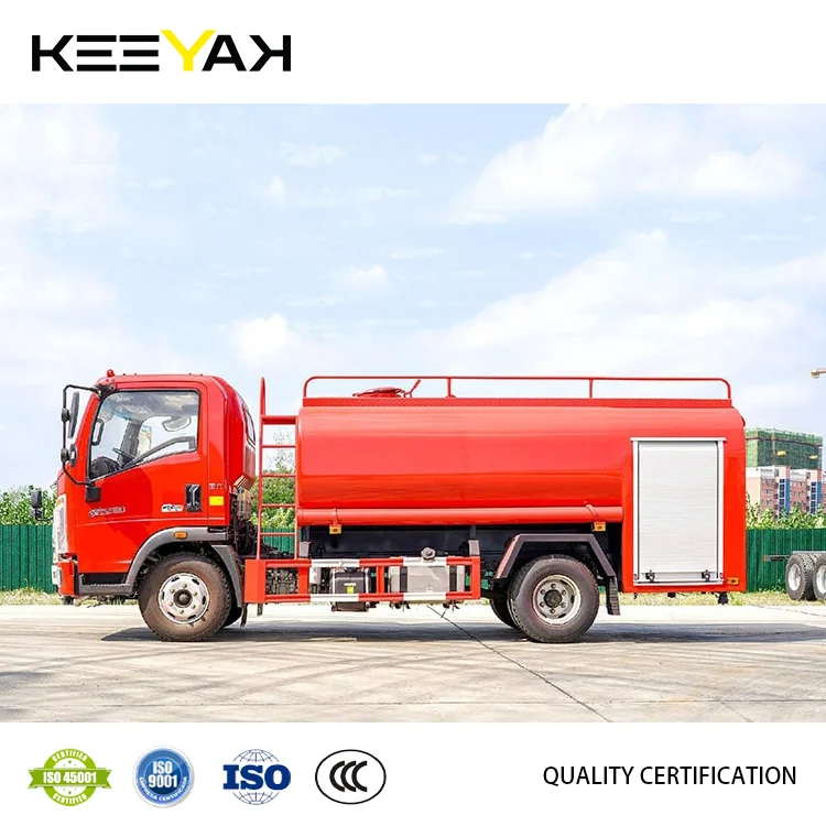 Sinotruk Howo Fire Truck Water Capacity 5000 Liter Water Tanker Fire Truck Customizable For Firefighting And Rescue
