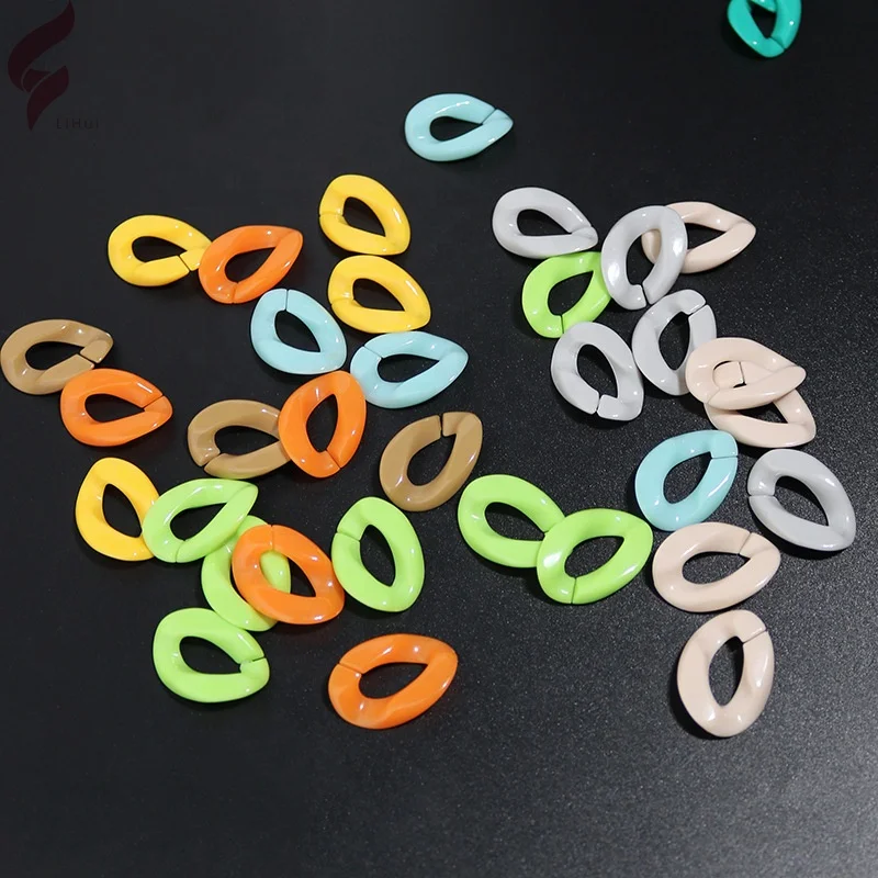Lihui Factory Cheap Price Wholesale accessories resin plastic shoulder link acrylic bag handbag chain shoulder strap for bags