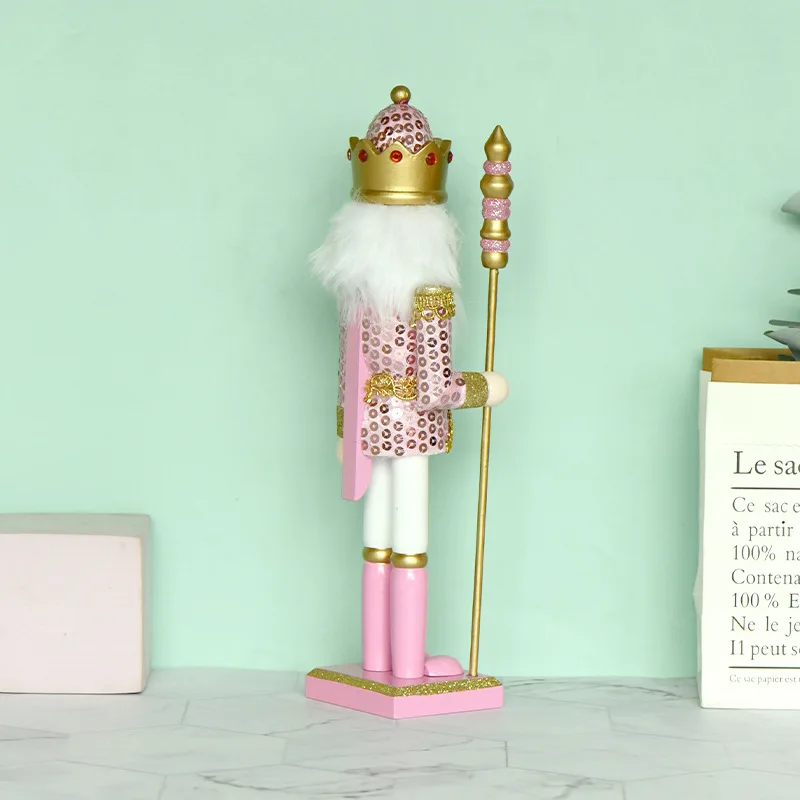 New 30CM Wooden decorative crafts Christmas holiday decoration Nutcracker scale cloth King ornaments