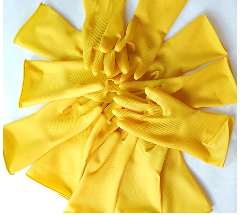 Kitchen Rubber Household Latex Gloves Cleaning Dishwashing Kitchen Gloves