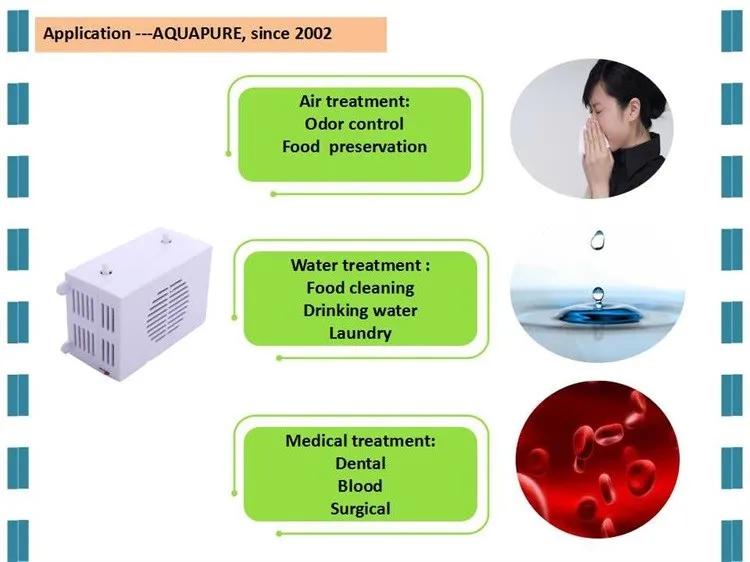 AQUAPURE ozone tube 500mg/h with dry air High Quality Quartz Tube Type Ozone Cell Parts Core Ozone Generating Module