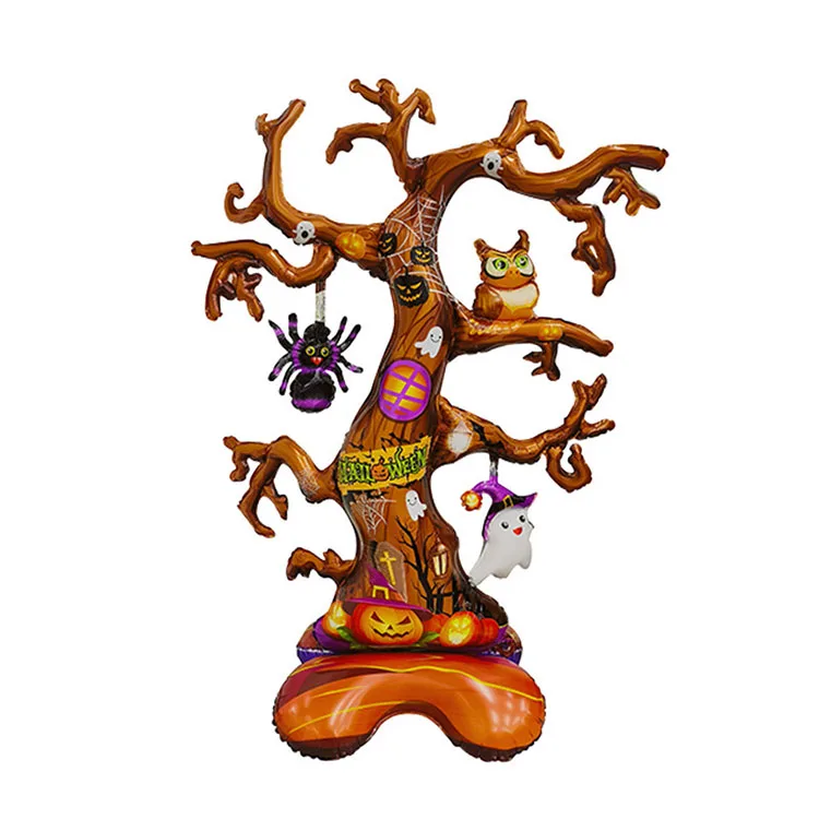Wholesale Large Stand Ghost Tree Helium Foil Giant Balloon Halloween Foil Balloons Aluminum Film Mylar Balloons Party Decor