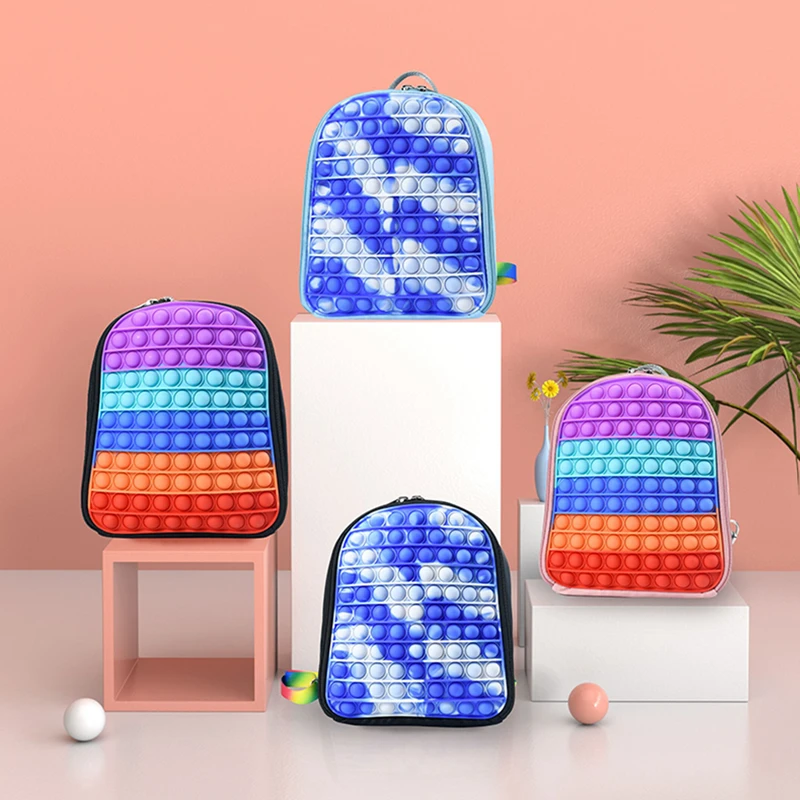 Популярные мягкие школьные ранцы KCT, новинка, пузырьковая сумка, Пузырьковые игрушки, пузырьковый рюкзак для детей и взрослых