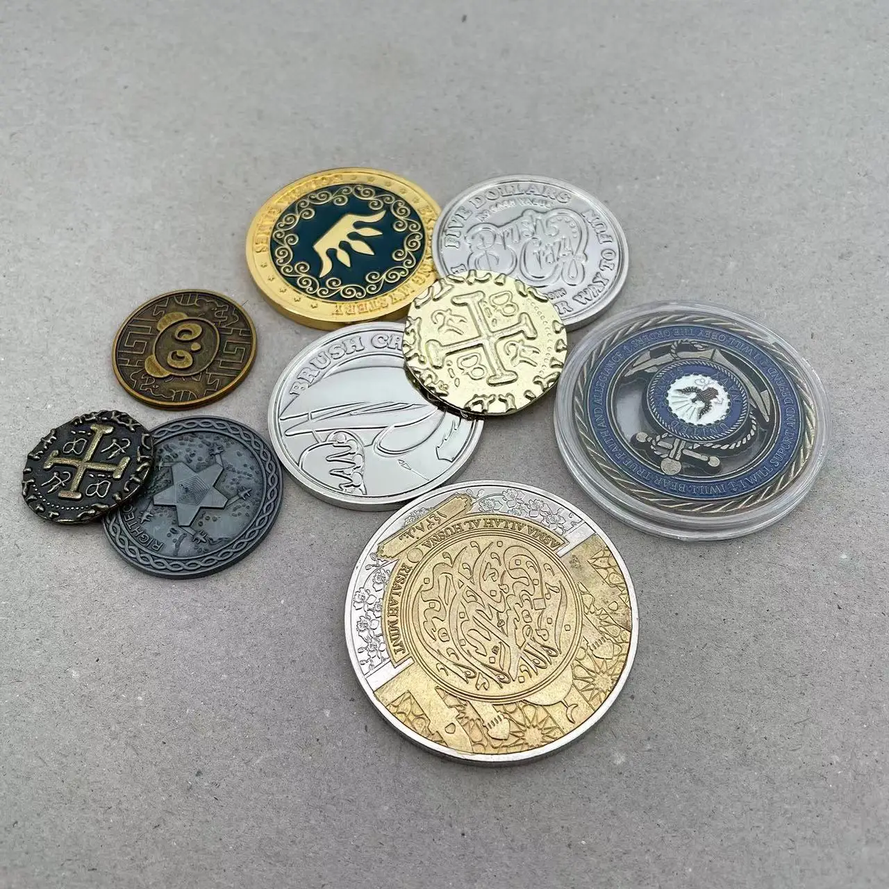 Пользовательские игровые монеты металлические высокого качества золотые пиратские для настольной игры