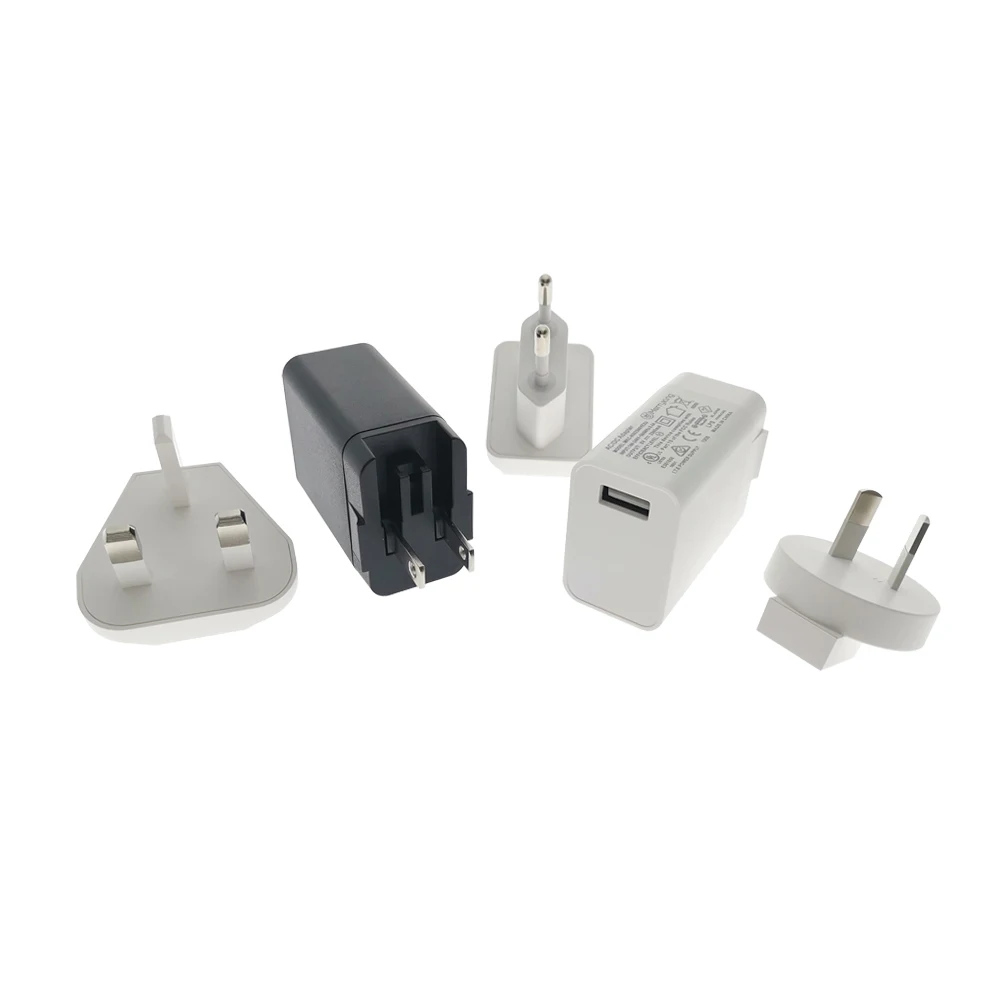 UL FCC CE GS Kc Certificate Interchangeable Plug Power Adapter UK US EU Kr Ek Plug Usb Charger 5v 1a 2a 2.4A 2.5a For Samsung