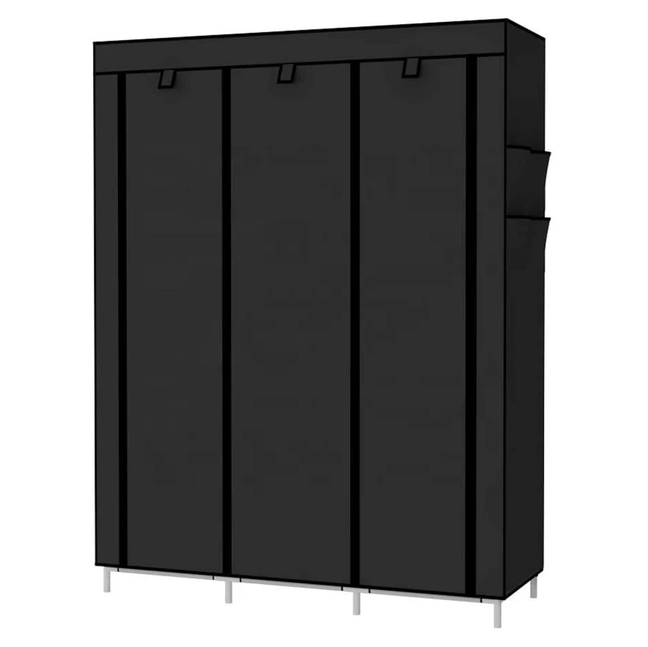 Portable Wardrobe Clothes Storage Organizer Wardrobe Clothes Storage Shelves With Foldable Non-Woven Cover