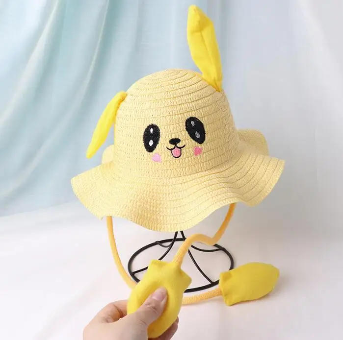 2023082085 Jumping Eers Baby Children Brim Sun Hat paper Straw knitted beach hats 2-8 years