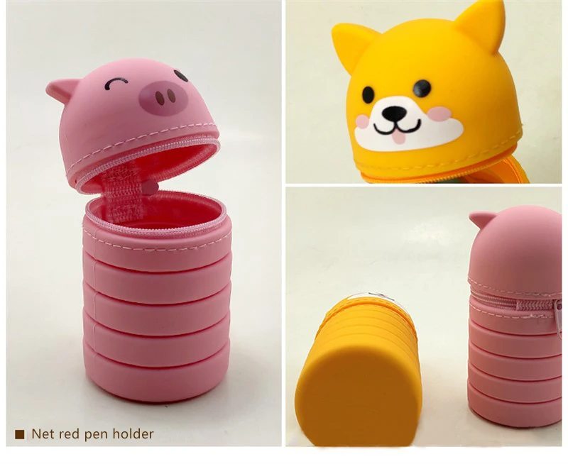 Wholesale Pencil Pouch School Pencil Case Multifunctional Pen Bag Collapsible Silicone Pen Case