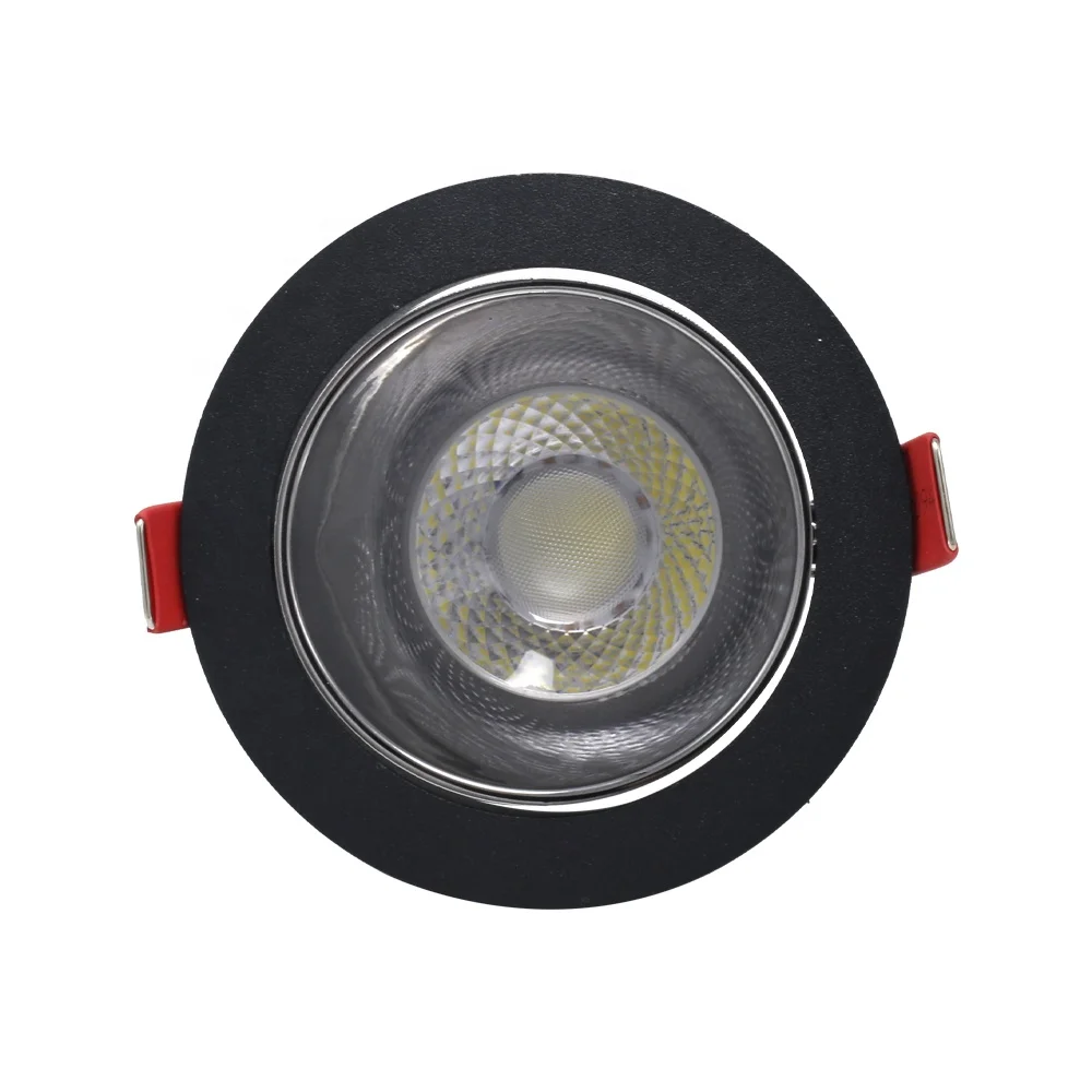 Black gu10 led downlight spotlight 3w cob spot light adjustable hotel mr16 aluminum downlights