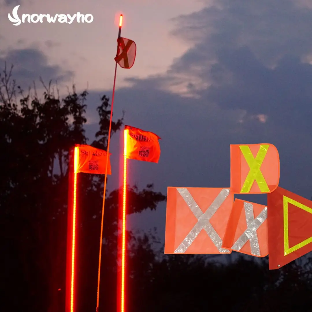 Norwayho Woships High quality Double side flag for Safety Mine Truck Reflective Flag