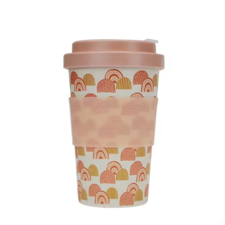Customize Reusable Bamboo Fiber Coffee Cups Wheat fiber Bamboo coffee mugs