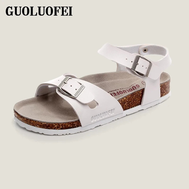 Factory customized summer walking sport shoes women men cork sole sandals