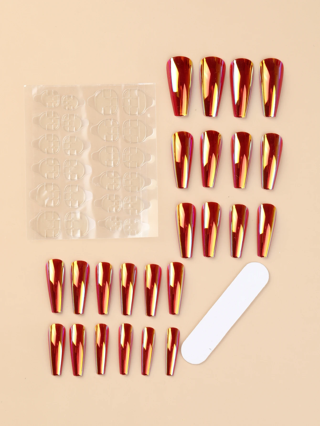 Custom private label french style designer nails wholesale sunset orange color press on nail