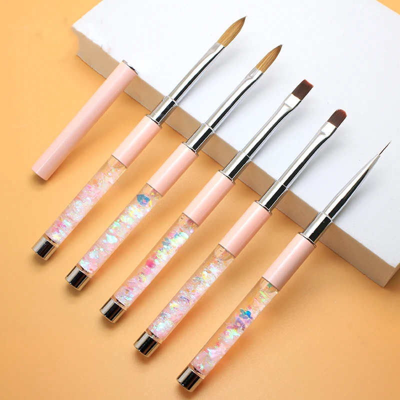 Aokitec  Professional Tiny Kolinsky Acrylic Nail Art Phototherapy Pen Painting Design Decoration Brush 777