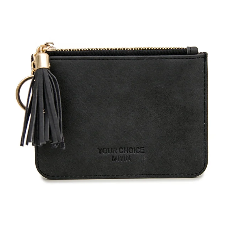 MIYIN Small Wallet zipper Portable multifunctional Women Wallet card holder wallet leather woman short card coin card bag