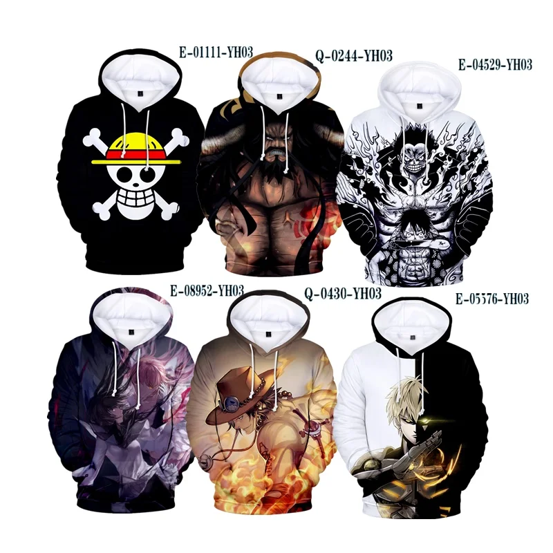 99 Styles Custom Kid Adult Sweatshirts  Luffy Zoro One Punch Man Puella Magi Madoka Magica Sword Art OnlineAnime Hooded Hoodies