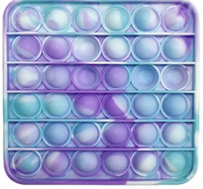 Amazon new pop push fidget toy push pop bubble fidget sensory toys for children,rainbow color with autism squeeze fidget toys