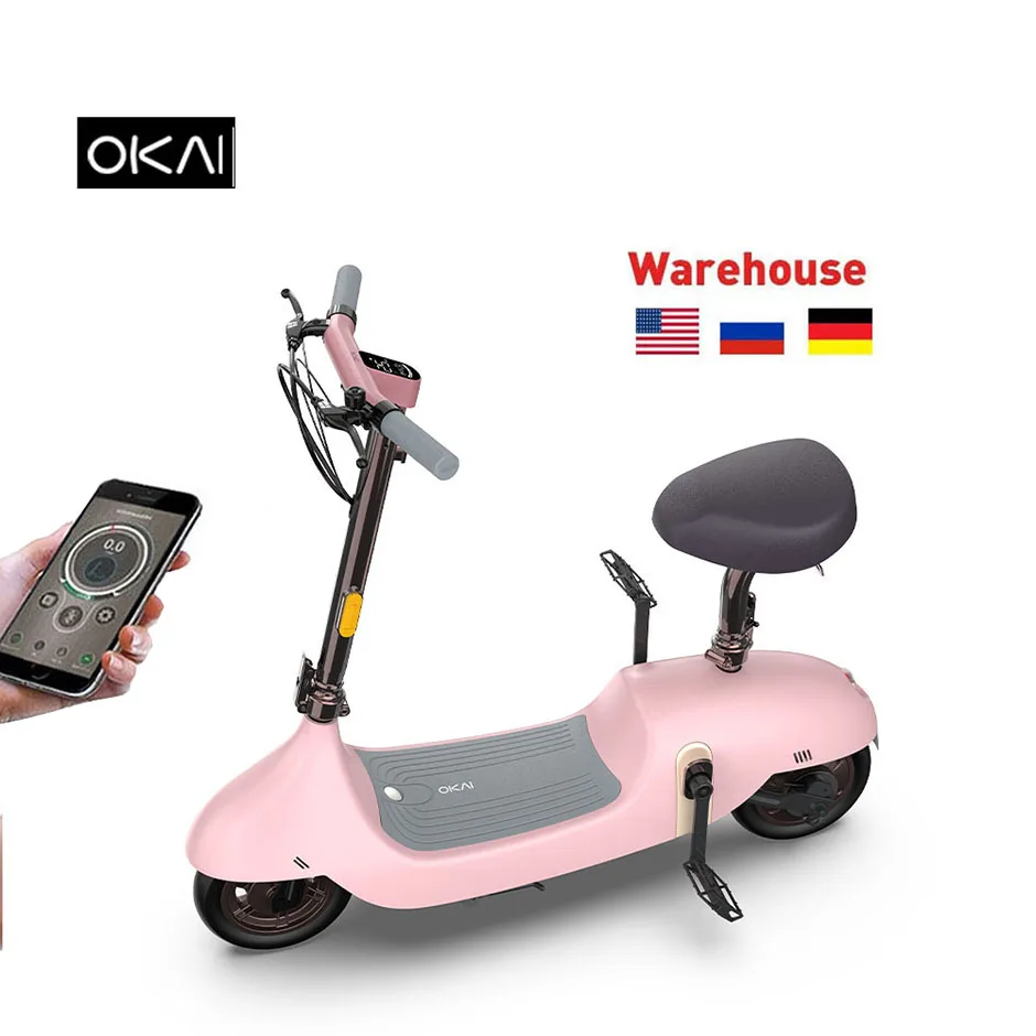 
2021 china factory new arrival 350W 36V 10.4AH battery long range foldable electric scooter for foot pedal 