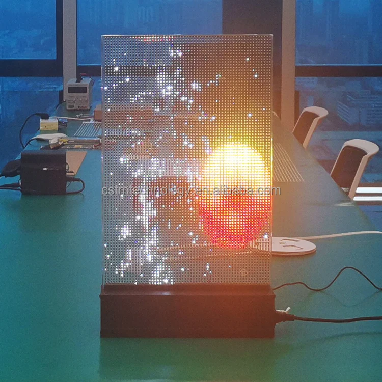 P5 P10 P20 LED Photoelectric Glass Brand Store Clear Tempered LED Display Glass Outdoor Building LED Display Screen Smart Glass