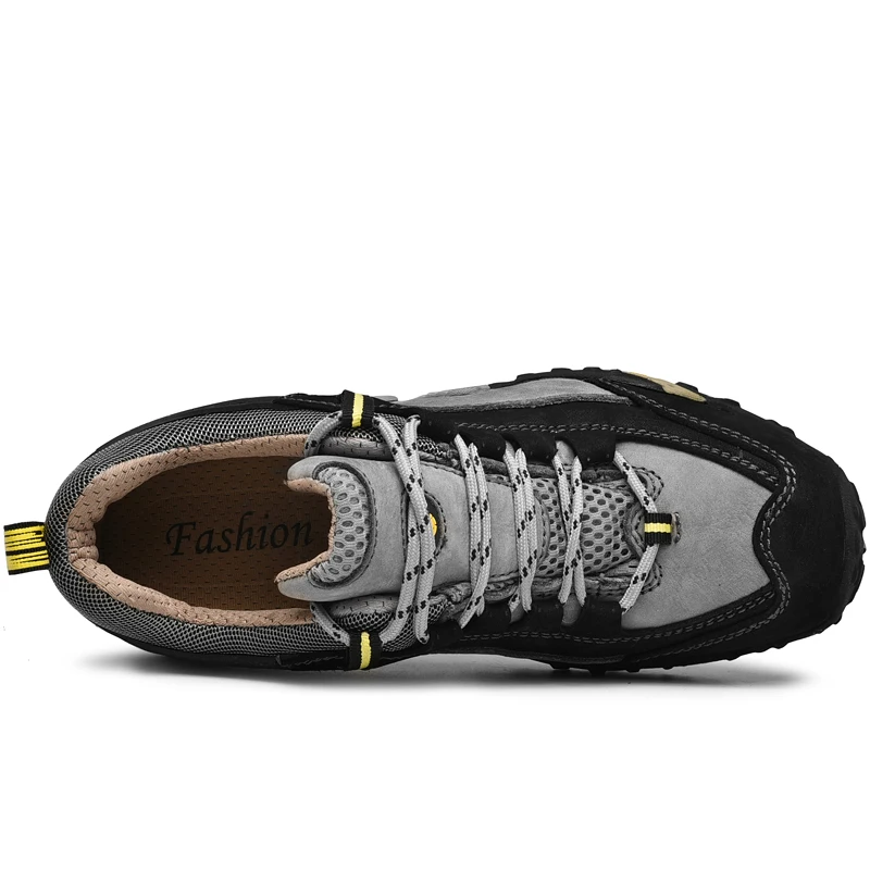 
Wholesale mountain low cut mesh nubuck non-slip men hiking shoes outdoor 
