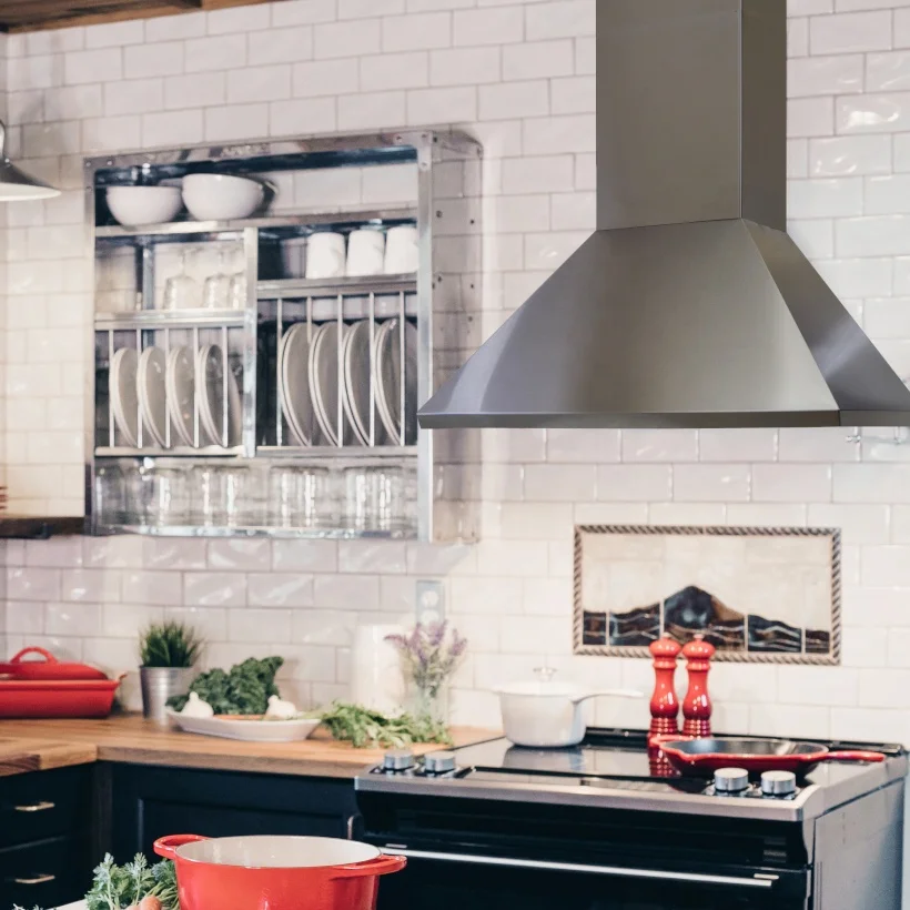 Modern classic chimney kitchen simple smoking hood for kitchen cooker hood smart extractor space savoring pyramid range hood