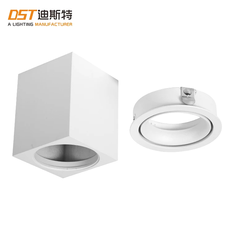 Commercial Lamp Spot Light Square Aluminum Surface Mounted  MR16 GU10 LED Spotlight