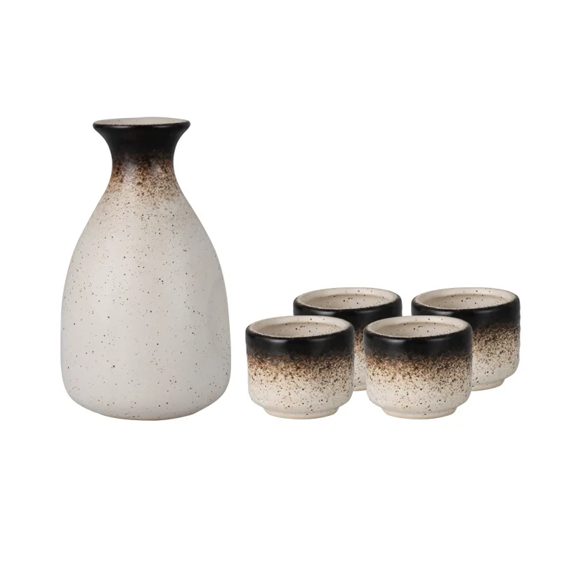 
Japanese style ceramic sake jug wine set 