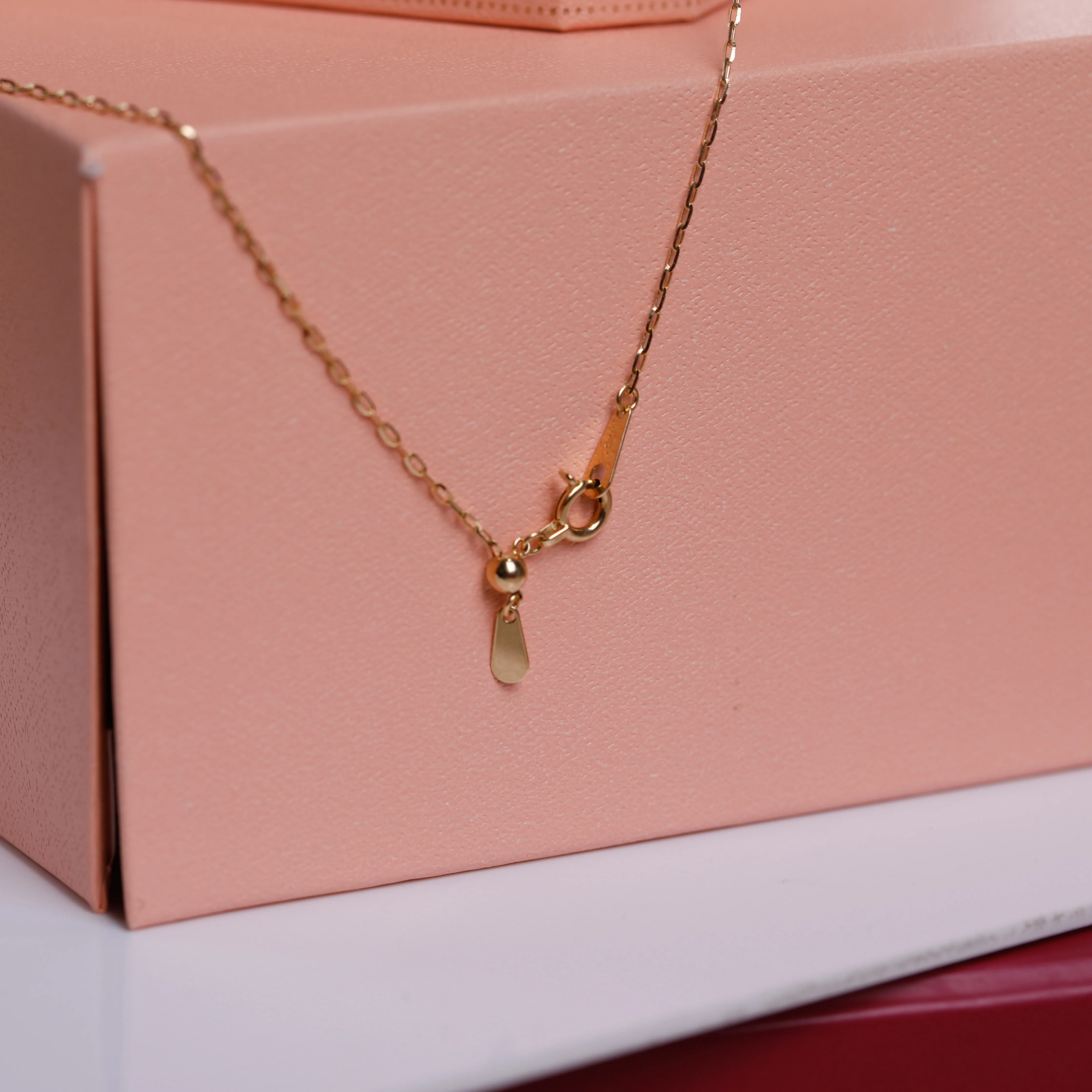2021 Most Popular Solid 18k Gold Rolo Chain Layered Choke Real Diamond Cross Necklace with adjustable chain custom necklace