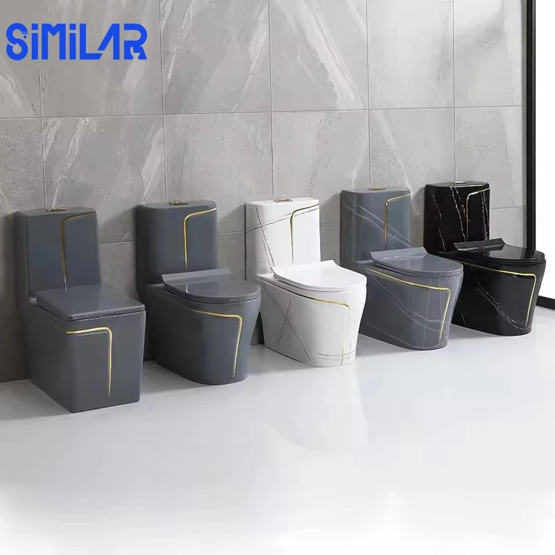 SIMILAR Factory Bathroom Round Marble Toilets for Bathroom