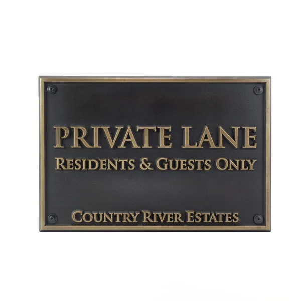 Customized 3d Engraving Bronze Address Plaques for Address name