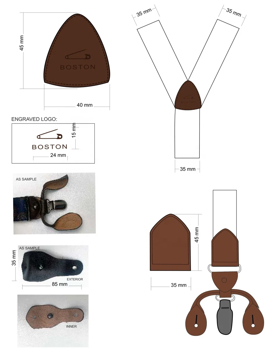 Top Quality Boutique Cute Factory Supply Customized Red Point Colorful Elastic Button Suspenders