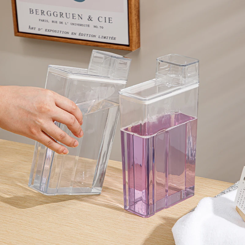 Acrylic transparent  household laundry detergent dispenser detergent powder storage box moisture-proof large capacity sealed jar