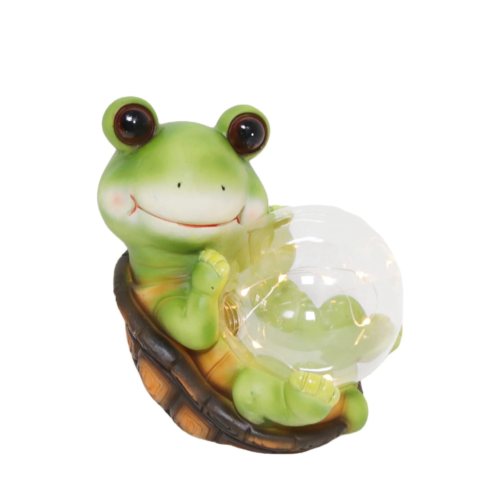 New Product Fashion Outdoor Garden Turtle With Solar LED Light Solar Glass Ball For Garden Tortoise Decoration Animal Craft