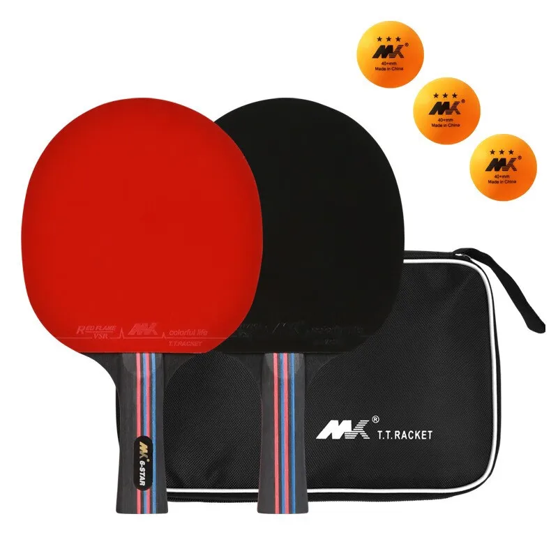 Professional Custom Wooden Outdoor Table Tennis Racket Long Pimples Ping Pong Paddle With Rubber Edge Tape Net Sport