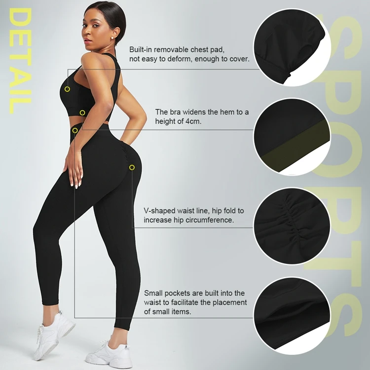  2021 custom High Waist leggings Women workout clothing Seamless Two Pieces sport gym Yoga fitness