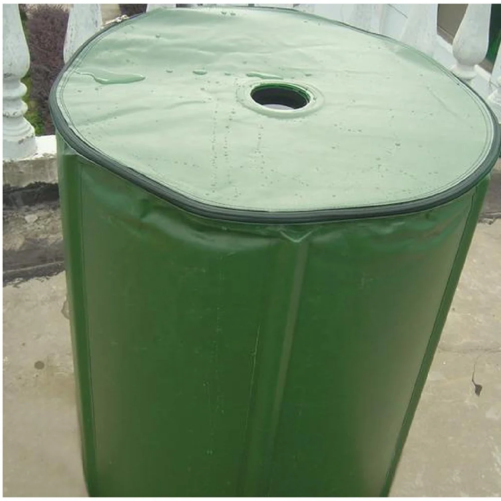 250L PVC Fabric Flexible Garden Storage Rain Water Barrel Tank