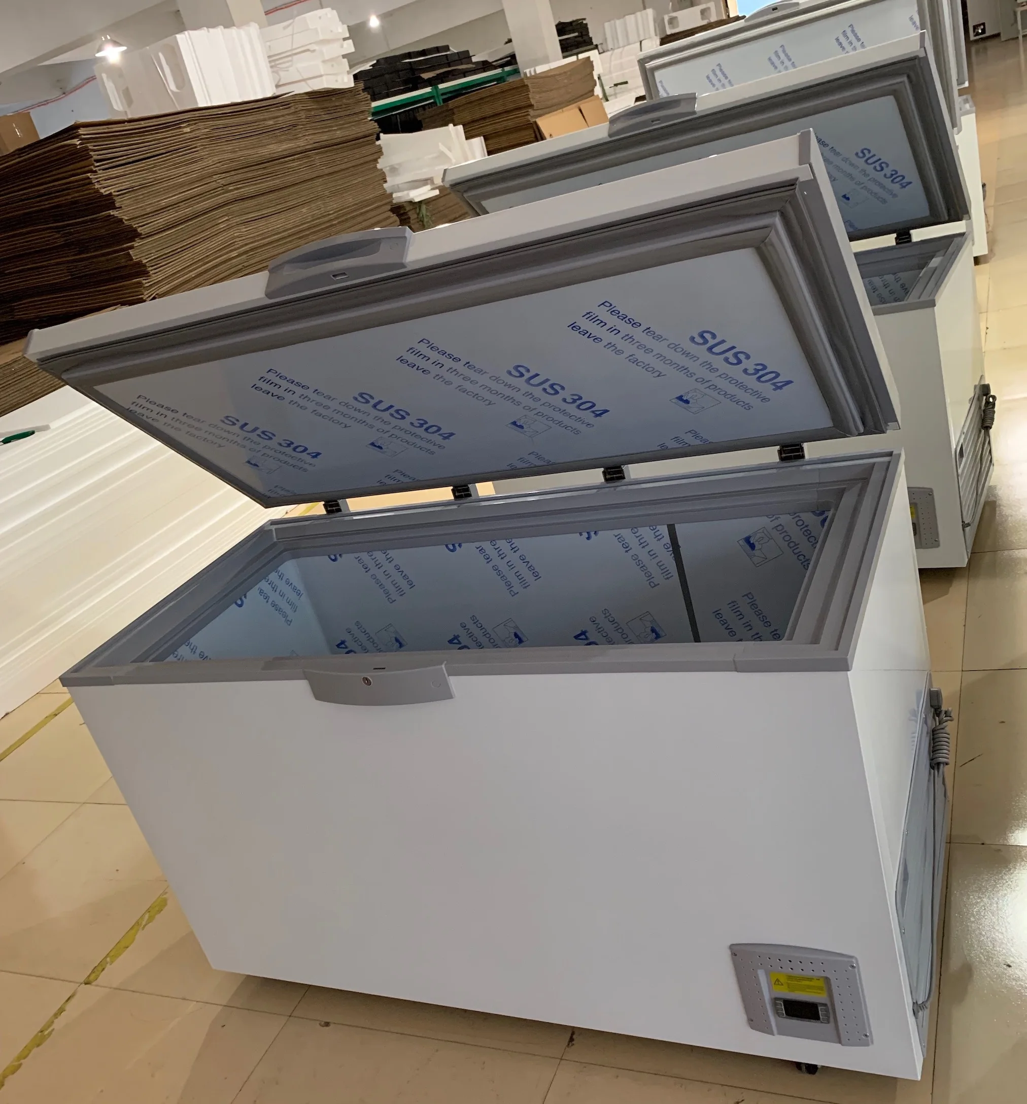 -60C Seafood Tuna Fish Storage 308L Low Temperature Chest Open Door Freezer DW-60W308