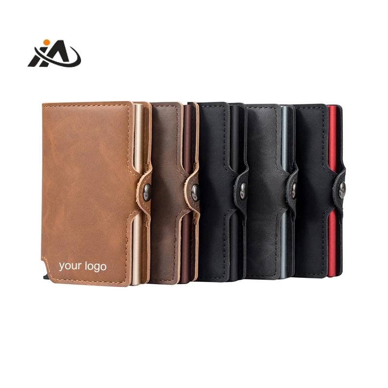 Newest Fashionable Smart Pop Up  Smart Wallet RFID Metal Blocking Automatic Card Holder for Men