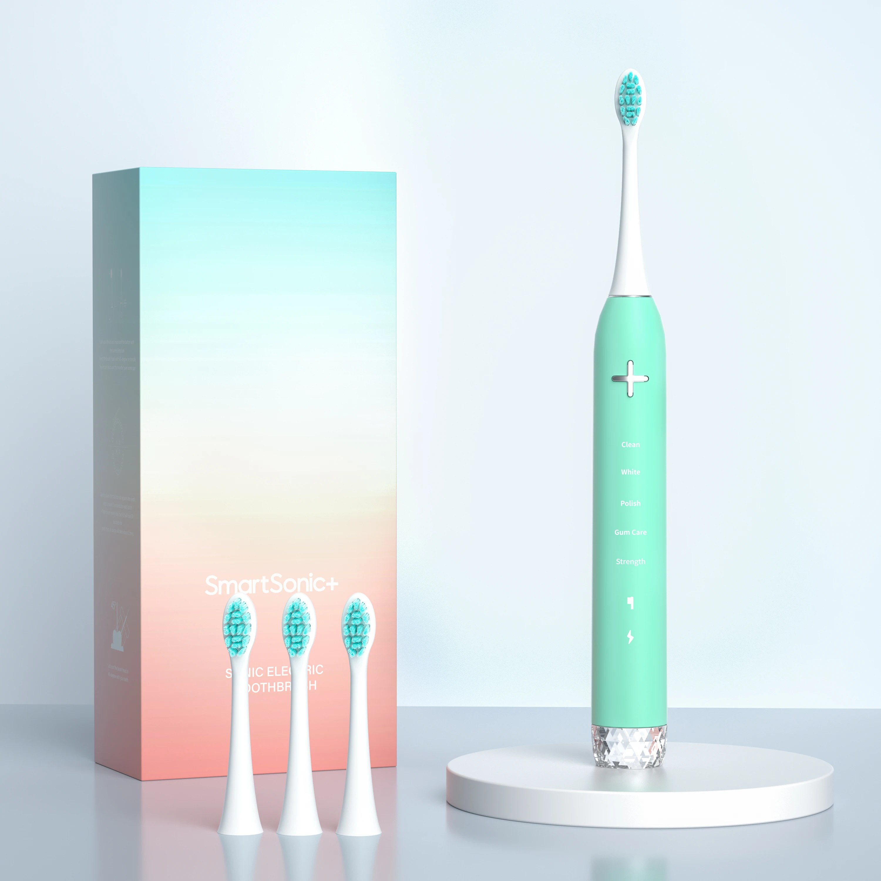 Перезаряжаемая отбеливающая звуковая электрическая зубная щетка типа C фирменная мягкая щетина Dupont OEM оптом